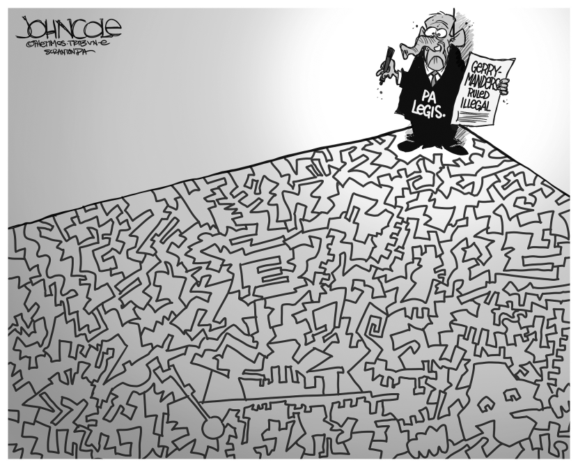 LOCAL PA Gerrymandered into corner BW