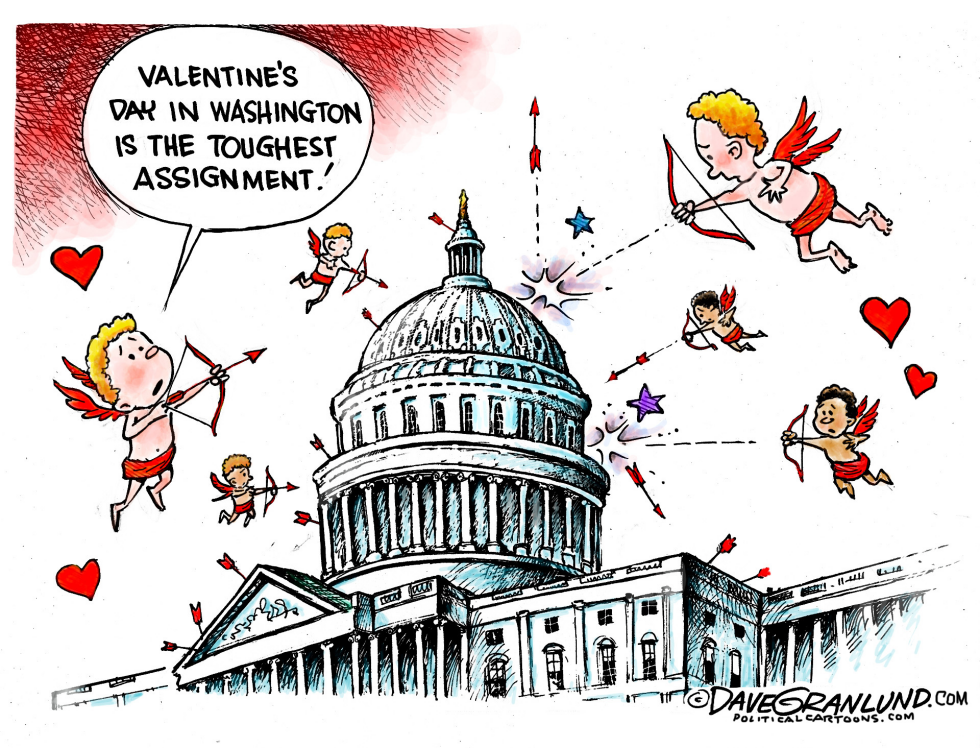  CUPIDS ON CAPITOL HILL by Dave Granlund