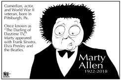 MARTY ALLEN, RIP, B/W by Randy Bish