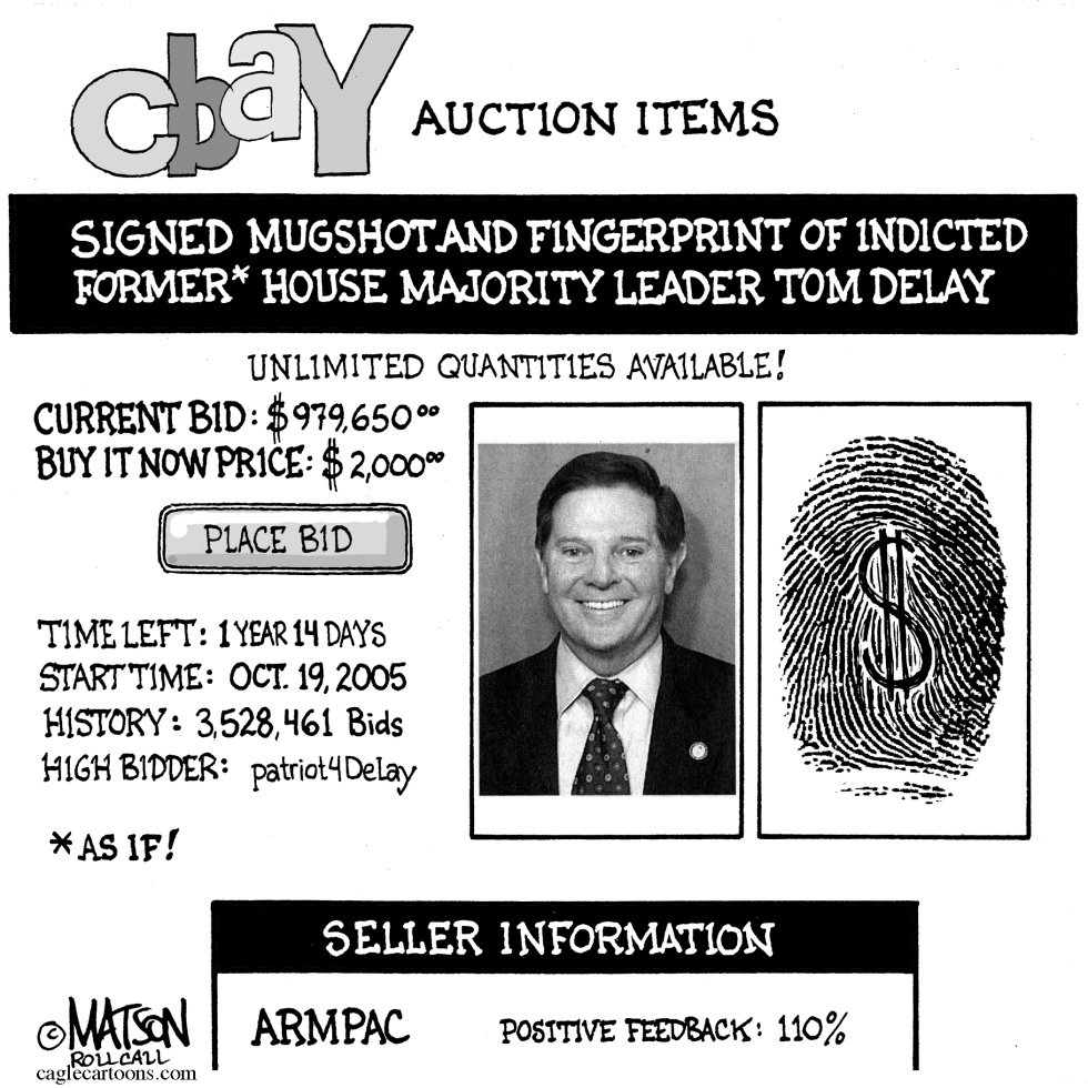 Tom DeLay Mugshot Auction