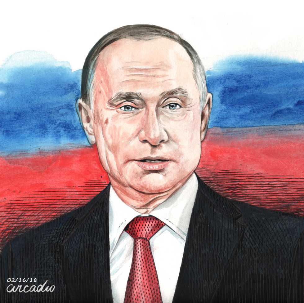  VLADIMIR PUTIN PORTRAIT by Arcadio Esquivel