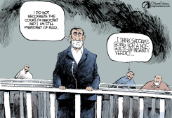 DELUDED SADDAM  by Cam Cardow