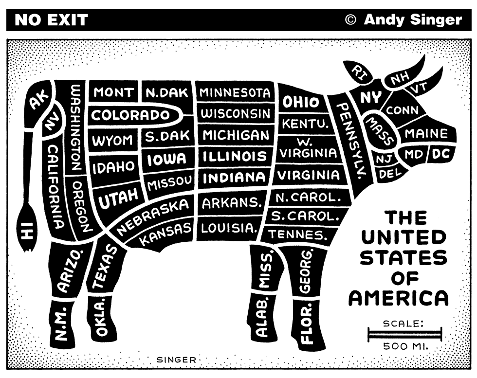 Butcher Diagram of USA