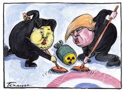 TRUMP CURLING WITH NORTH KOREA by Tchavdar Nikolov