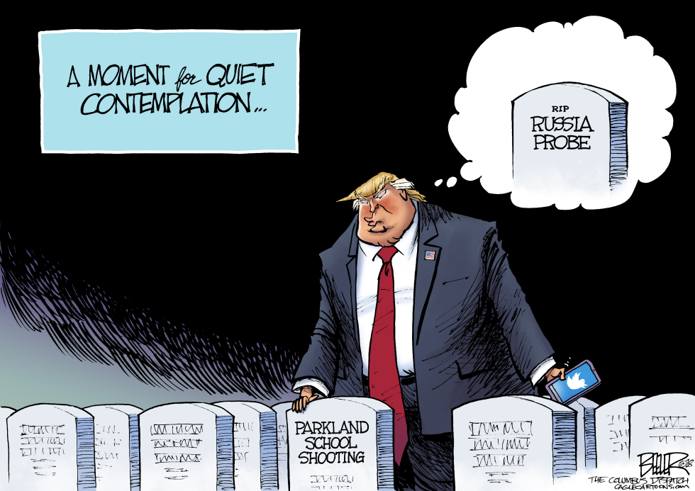  TRUMP MOMENT OF SILENCE by Nate Beeler