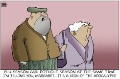 POTHOLES AND FLU,  by Randy Bish