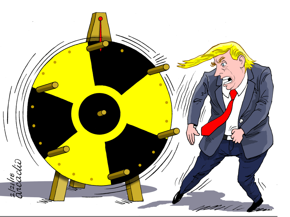  TRUMP TURNS THE UNFORTUNATE WHEEL by Arcadio Esquivel