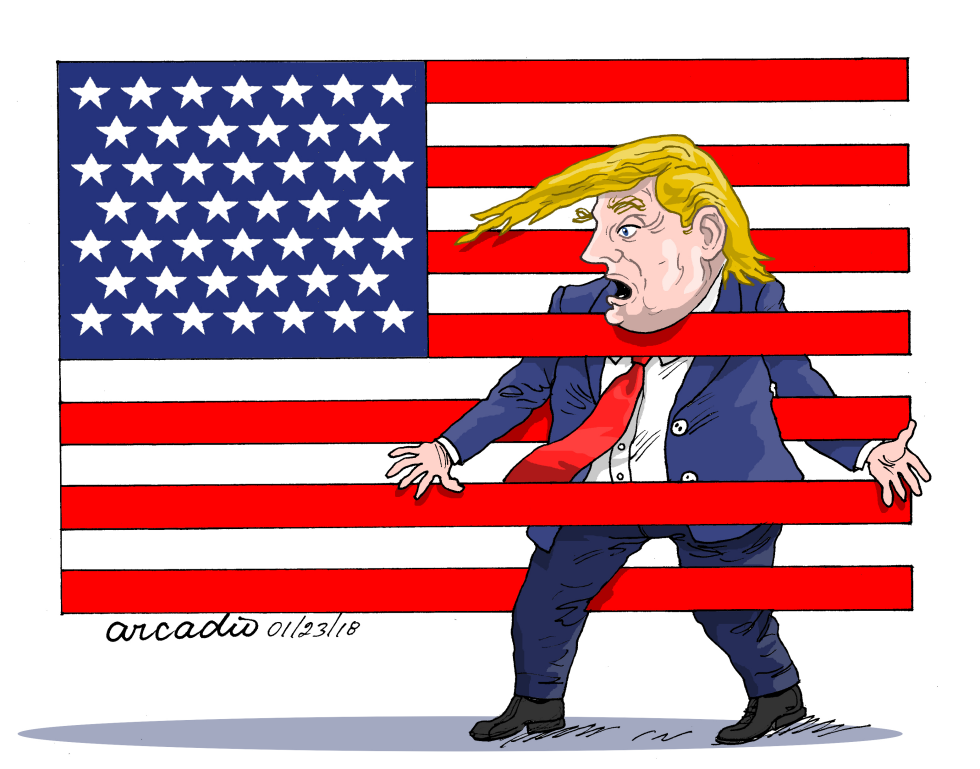  TRUMP STARTS HIS SECOND YEAR by Arcadio Esquivel