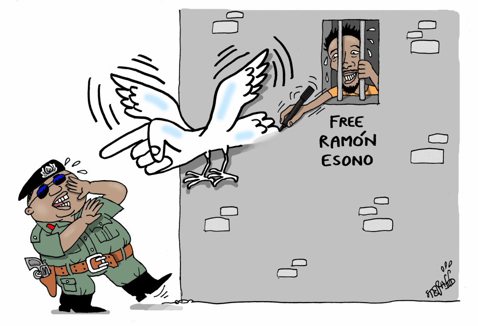 Free cartoonist Ramon Esono