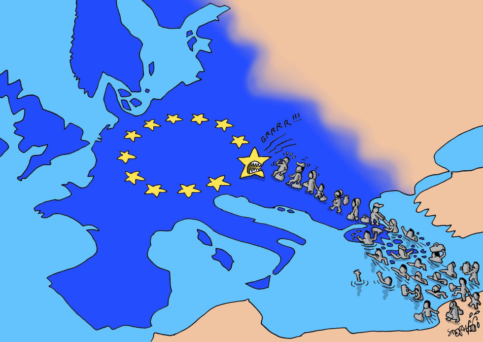 Refugees going to Europe