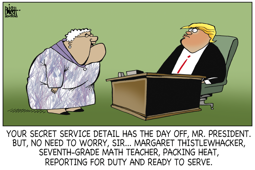 ARMED TEACHERS AND TRUMP, COLOR
