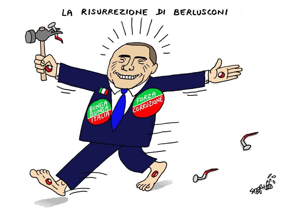  RISURREZIONE DI BERLUSCONI by Stephane Peray