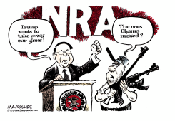 TRUMP AND GUNS  by Jimmy Margulies