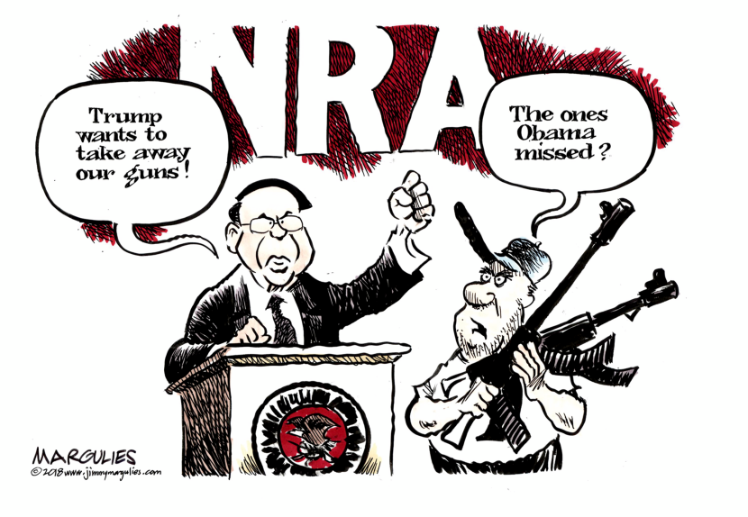 Trump and guns color