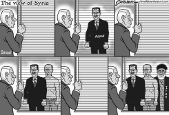 SYRIA WINDOWSHADE BW by Steve Greenberg