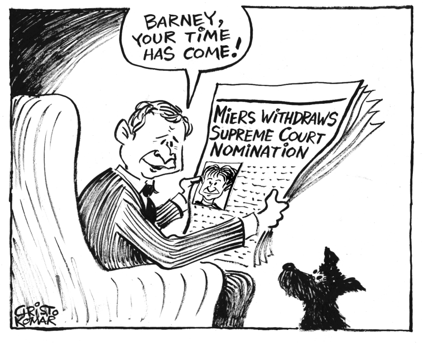 Harriet Miers Quick Replacement - B&W