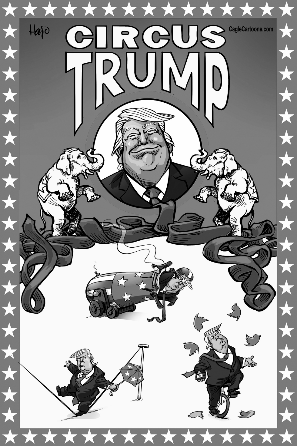 Circus Trump bl/w