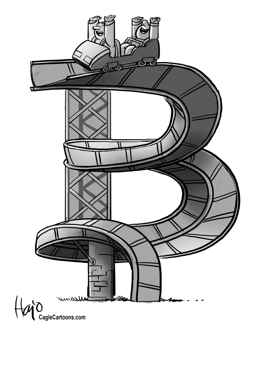 Bitcoin Rollercoaster bl/w