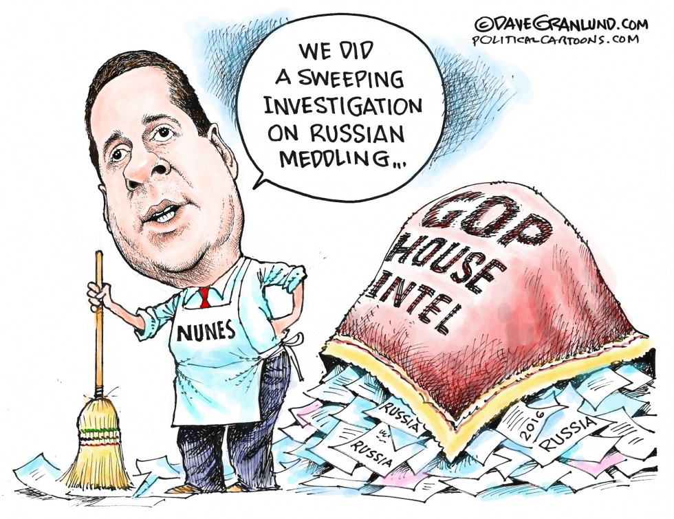  HOUSE INTEL RUSSIA PROBE END by Dave Granlund