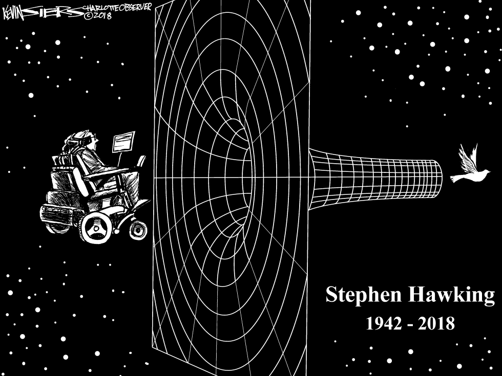 Stephen Hawking Farewell BW