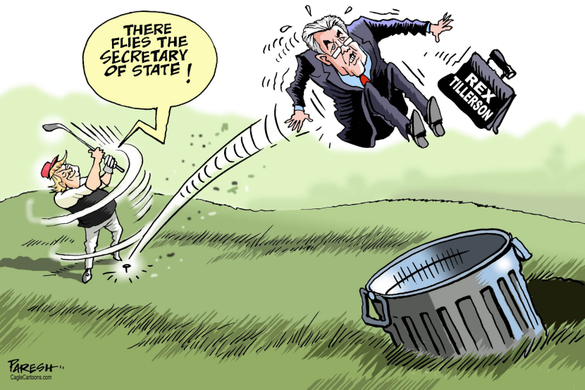 Trump ousts Tillerson
