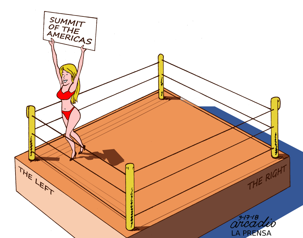  SUMMIT OF THE AMERICAS LEFT VS RIGHT by Arcadio Esquivel