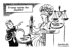 TRUMP MOCKS THE DISABLED by Jimmy Margulies