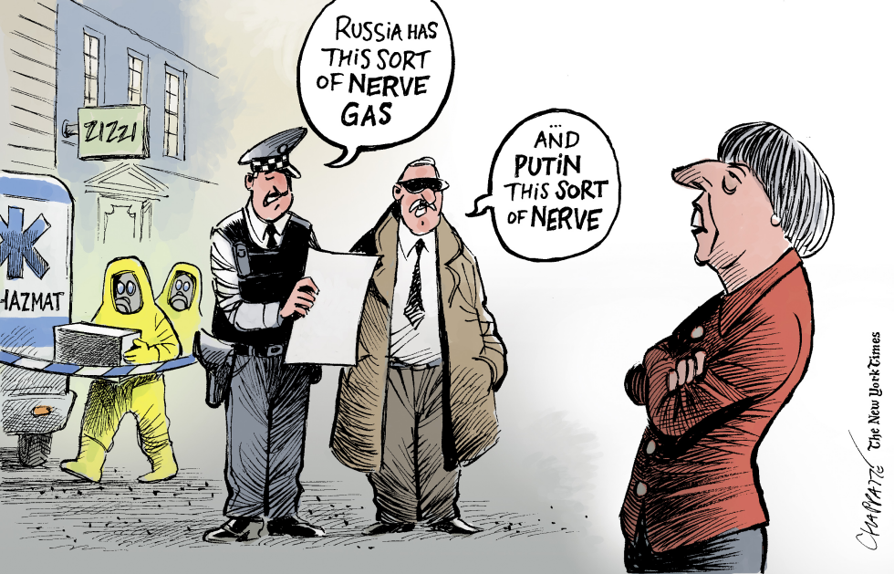  RUSSIAN EX-SPY POISONED IN LONDON by Patrick Chappatte