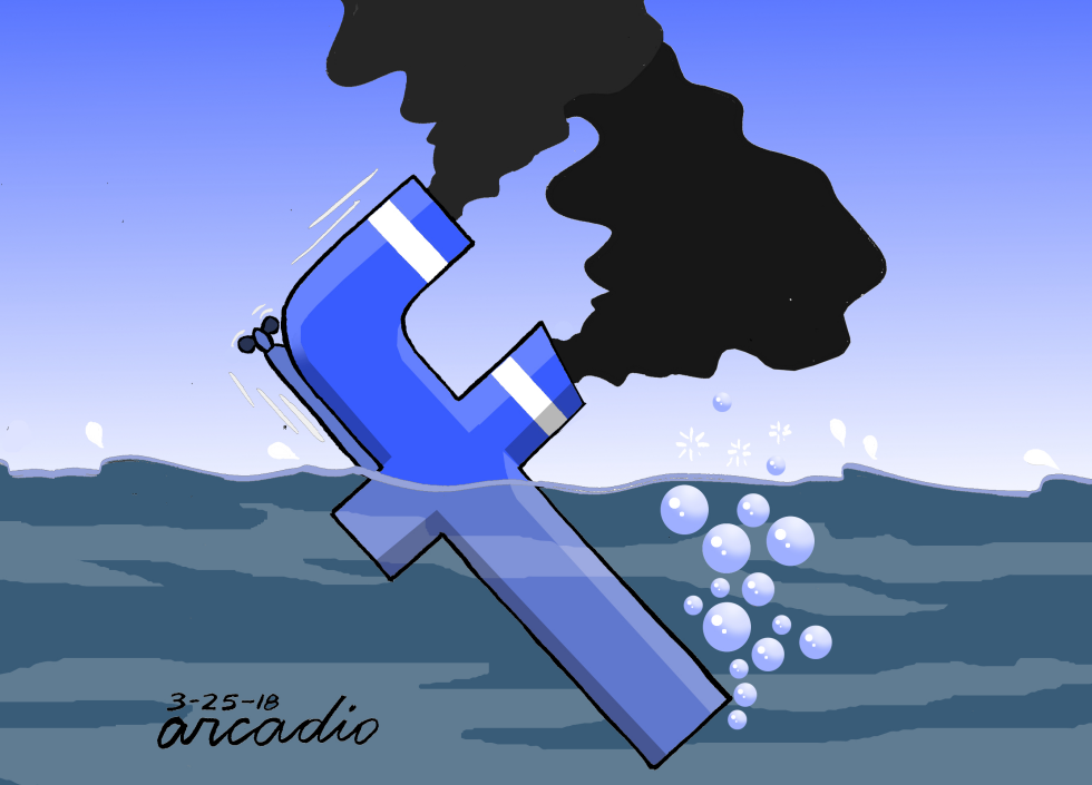  FACEBOOK SE HUNDE by Arcadio Esquivel