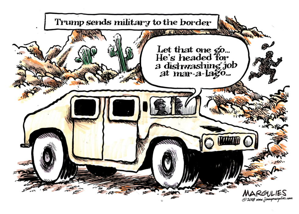 Trump sending troops to border color