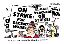 TEACHER STRIKES  by Jimmy Margulies
