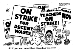 TEACHER STRIKES by Jimmy Margulies