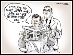 LEBRON JAMES SUES ANDY AND FLOYD by J.D. Crowe