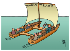TRUMP AGAINST WORLDTRADE by Arend Van Dam