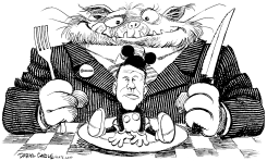 COMCAST AND DISNEY by Daryl Cagle