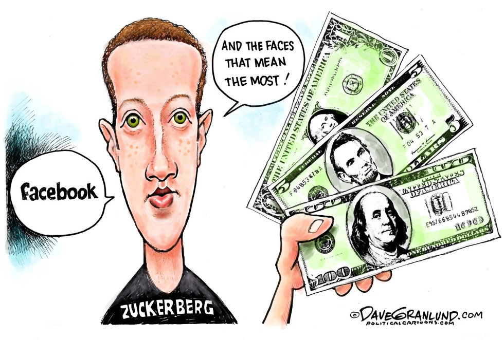 Zuckerberg and faces