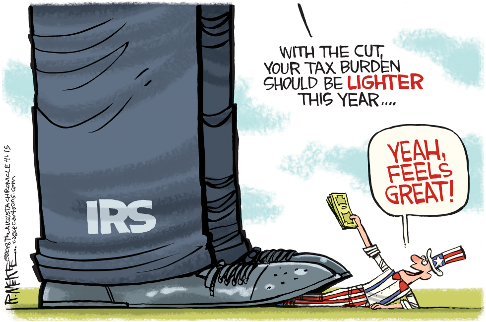  IRS TAX BURDEN by Rick McKee