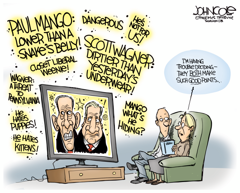 LOCAL PA— Mango and wagner attacks ads