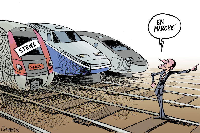 Macron and the strikes