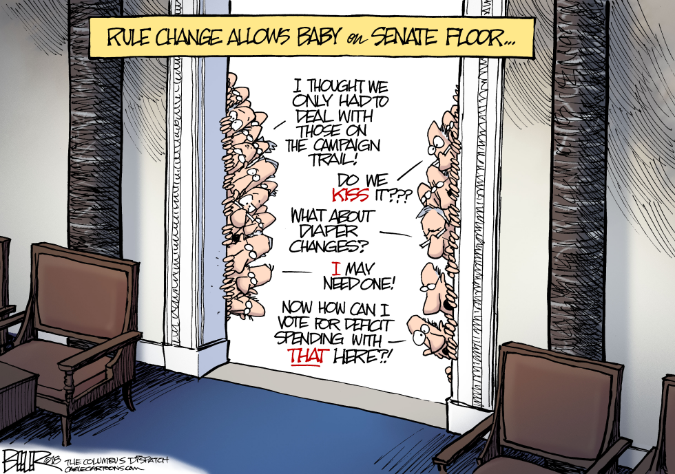  BABY IN THE SENATE by Nate Beeler