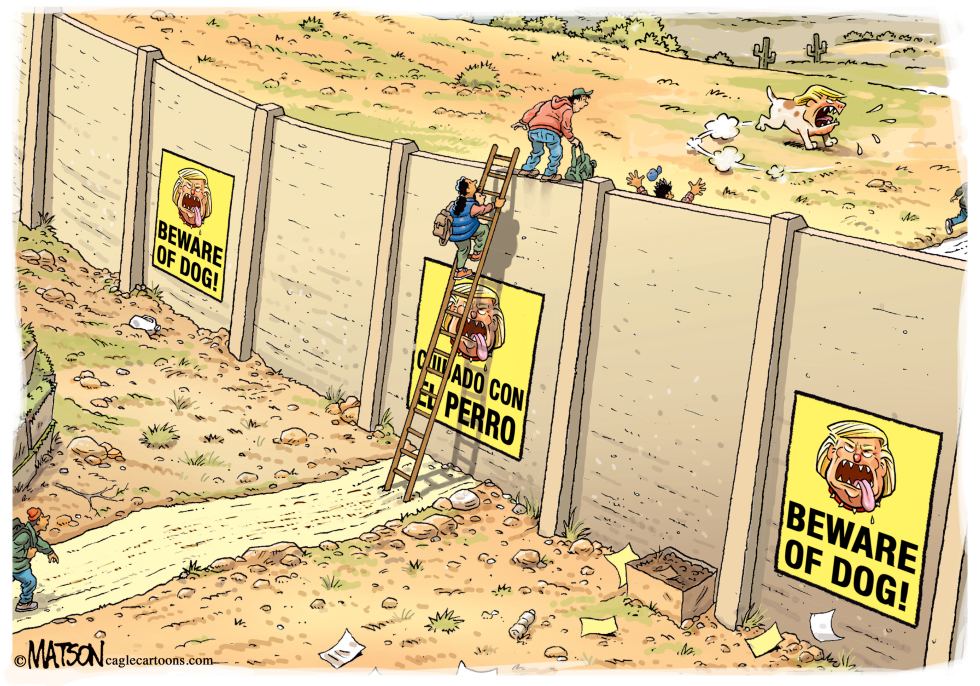  TRUMP BORDER GUARD DOG by RJ Matson