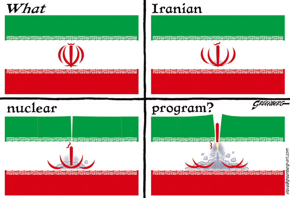 Iran nuclear flag