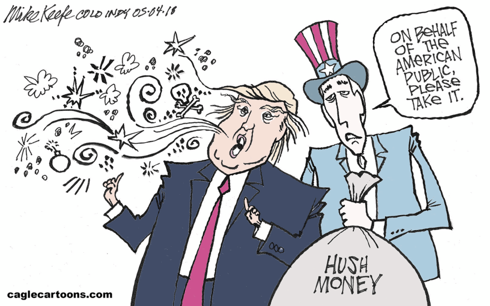  HUSH MONEY by Mike Keefe