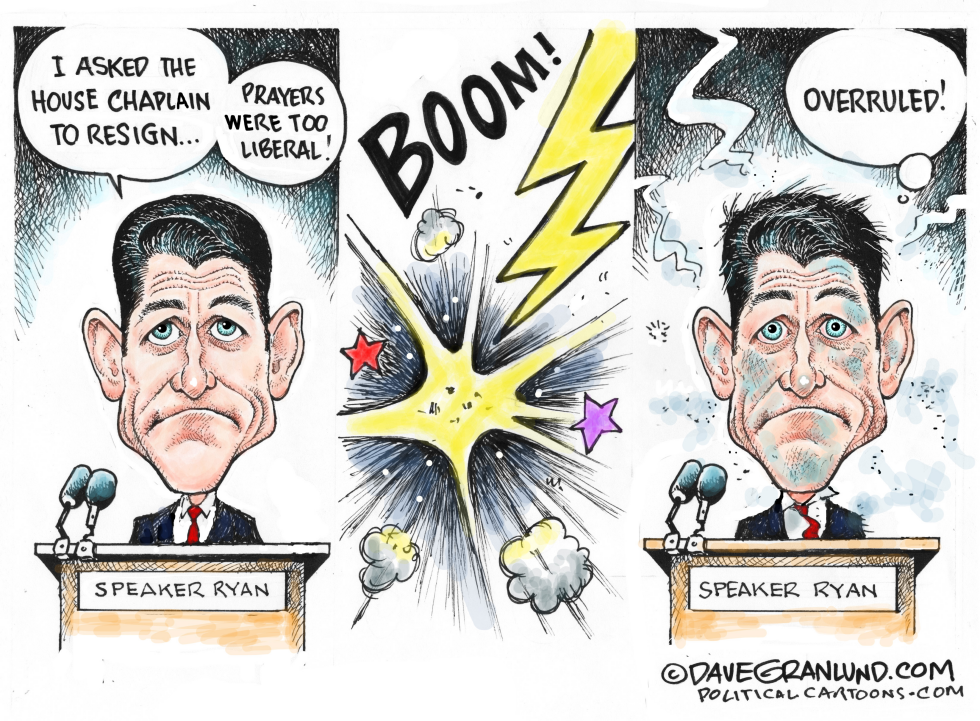  PAUL RYAN VS HOUSE CHAPLAIN by Dave Granlund