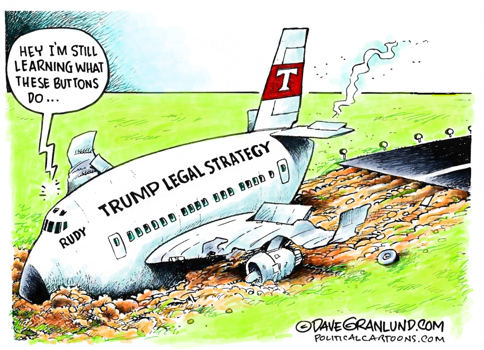  GIULIANI TRUMP LAWYER FLUBS by Dave Granlund