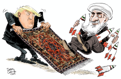 TRUMP PULLS OUT OF IRAN DEAL by Daryl Cagle