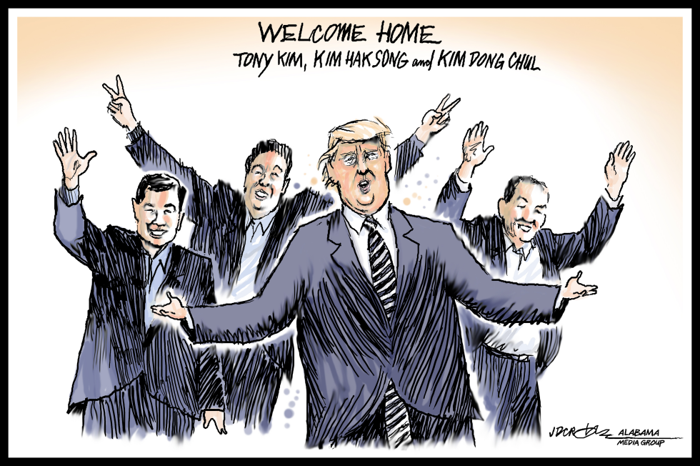 Three Freed Americans