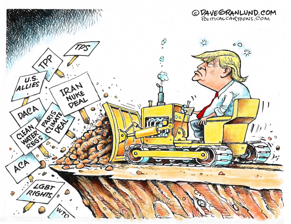 Trump bulldozer
