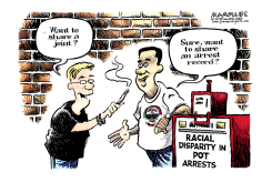 RACIAL DISPARITY IN POT ARRESTS  by Jimmy Margulies