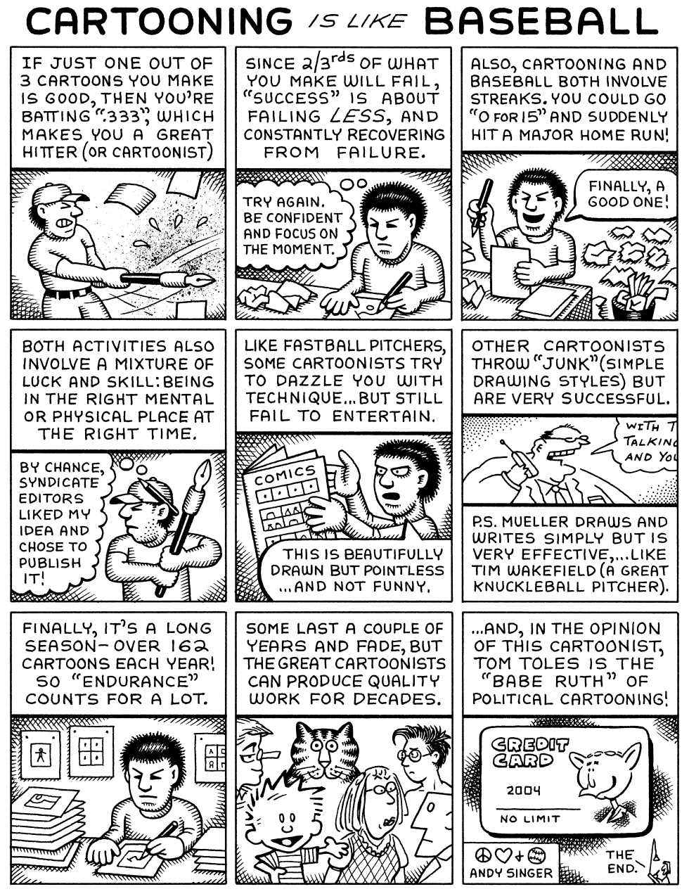 Cartooning is Like Baseball